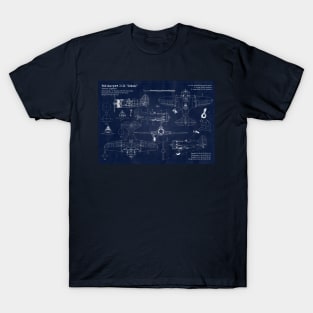 I16 Polikarpov Ishak URSS Blueprint T-Shirt